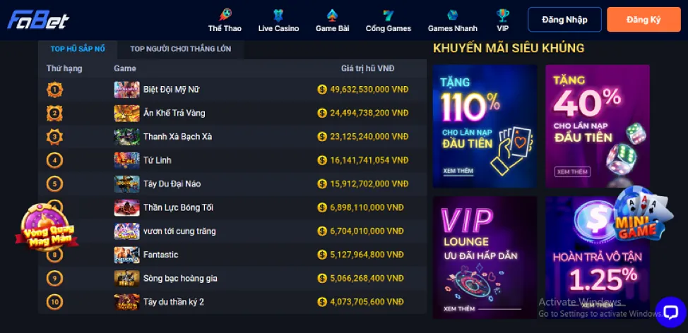 Tổng quan khuyến mãi 286bet